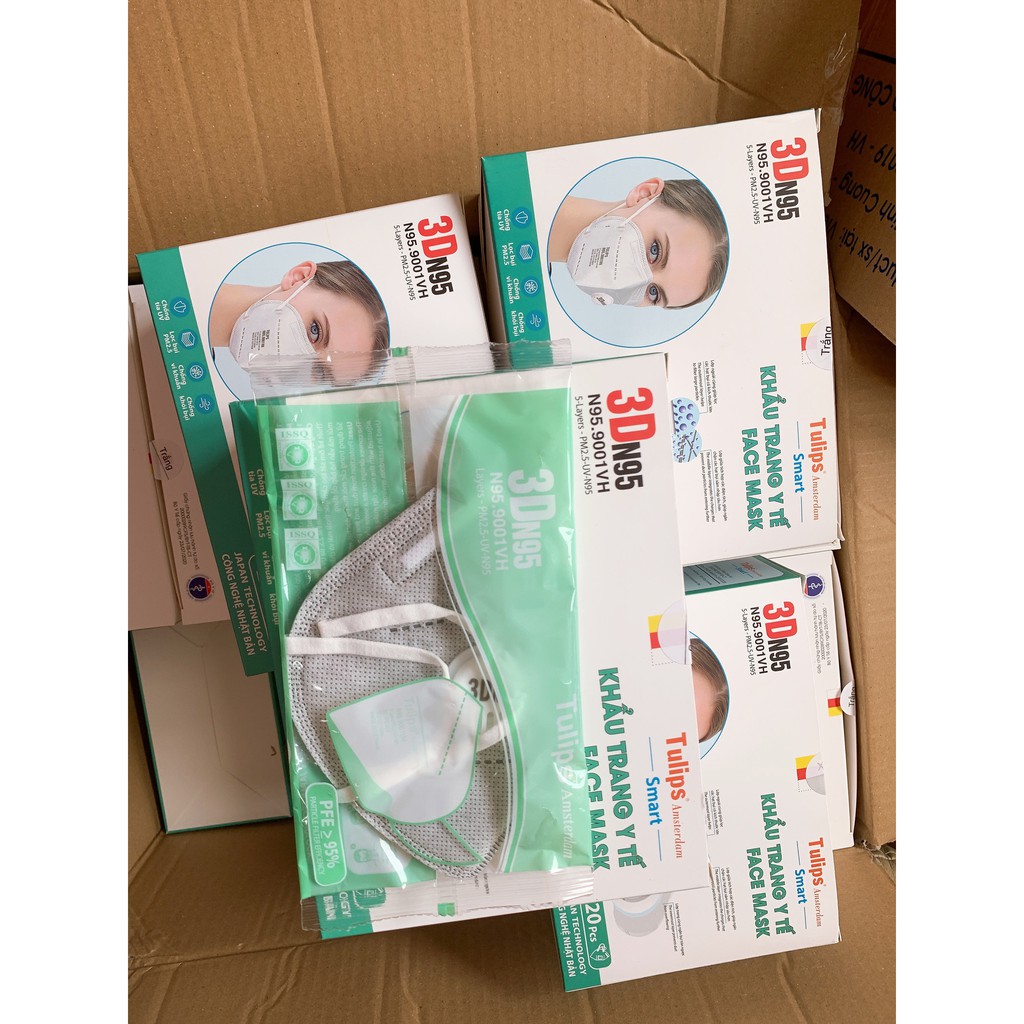 [Bán lẻ CHÍNH HÃNG 3DN95] Khẩu trang 3D N95 Lọc Bụi Siêu Mịn PM2.5 Có Van Thở, sử dụng được nhiều lần