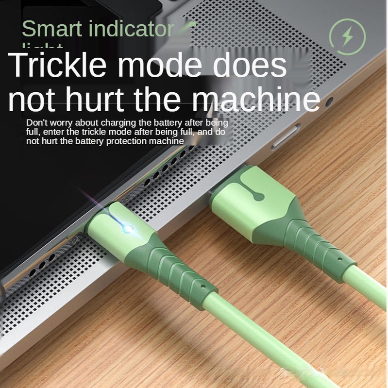 Dây Cáp Cao Su Mềm Loại C 1 / 2m Có Đèn Cho Android