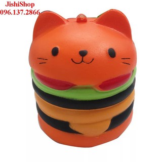 Squishy cat hamburger( Squishy Hambuger bánh mèo) k456