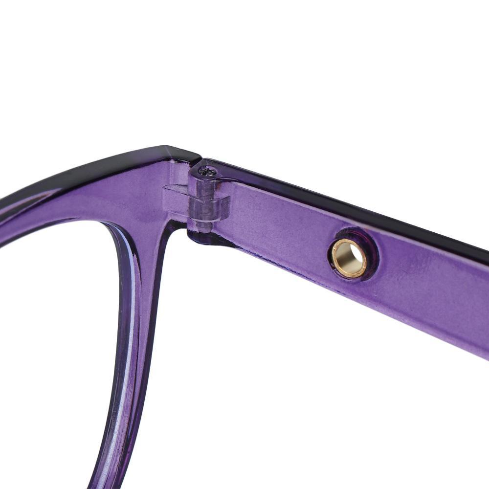 Mắt Kính Gọng Tròn Chống Tia UV Màu Xanh Dương Thời Trang