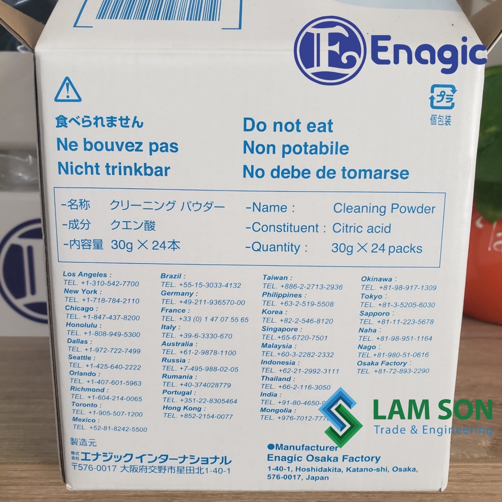 Combo 4 gói bột vệ sinh máy lọc nước Kangen LeveLuk K8, SD501, Jr...  Chính hãng Enagic
