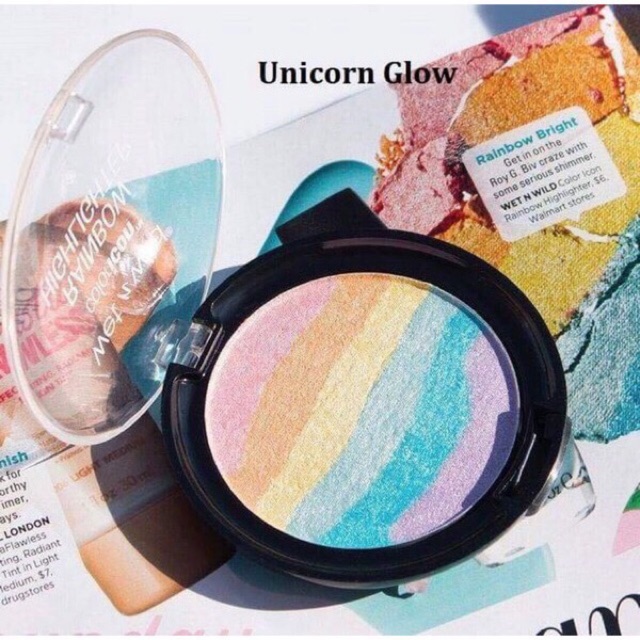 Phấn bắt sáng - Wet n Wild color icon rainbow highlighter- Unicorn Glow