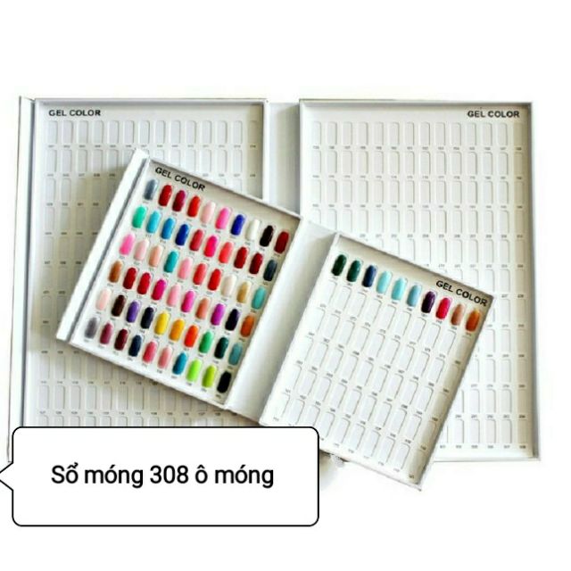 Sổ móng lớn 308 ô móng/ 312 cái móng sơn mẫu