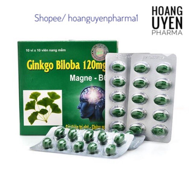 Viên uống bổ não Ginkgo Biloba 120mg Mg-B6 - Hộp 100 viên