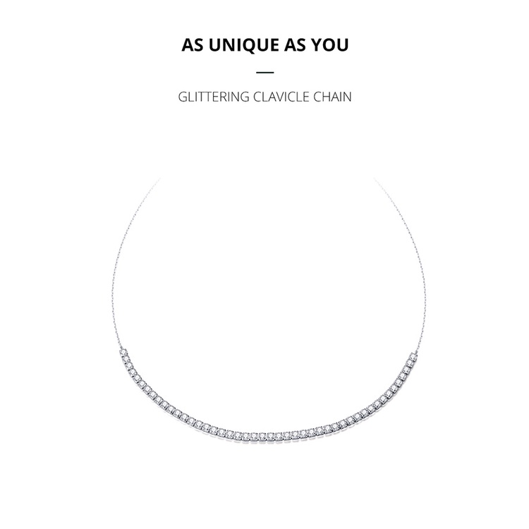 Dây chuyền Bamoer SCN437 làm từ bạc 925 lấp lánh trang sức thời trang cho nữ