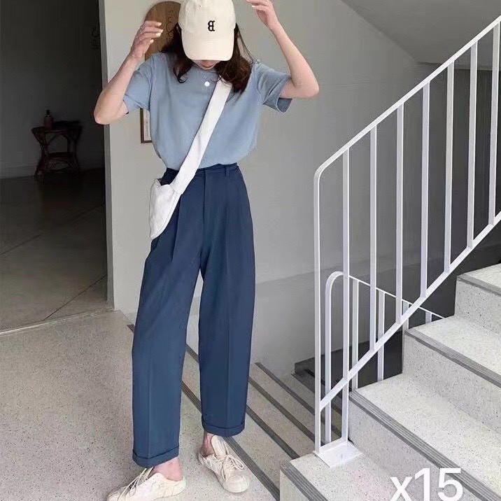 Quần dài nữ cạp cao [VIDEO+ẢNH THẬT] quần suông nữ QC dấu khuy khóa kéo + chun sau, quần kiểu đẹp phong cách ulzzang Q97 | BigBuy360 - bigbuy360.vn