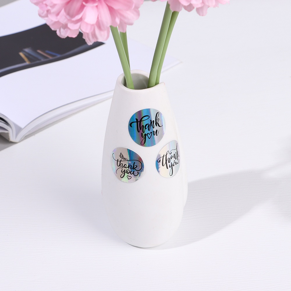 Set 500 Nhãn Dán 1 / 1.5inch Chống Thấm Nước Hình Cầu Vồng &quot;Thank You&quot; Dùng Trang Trí Quà Tặng