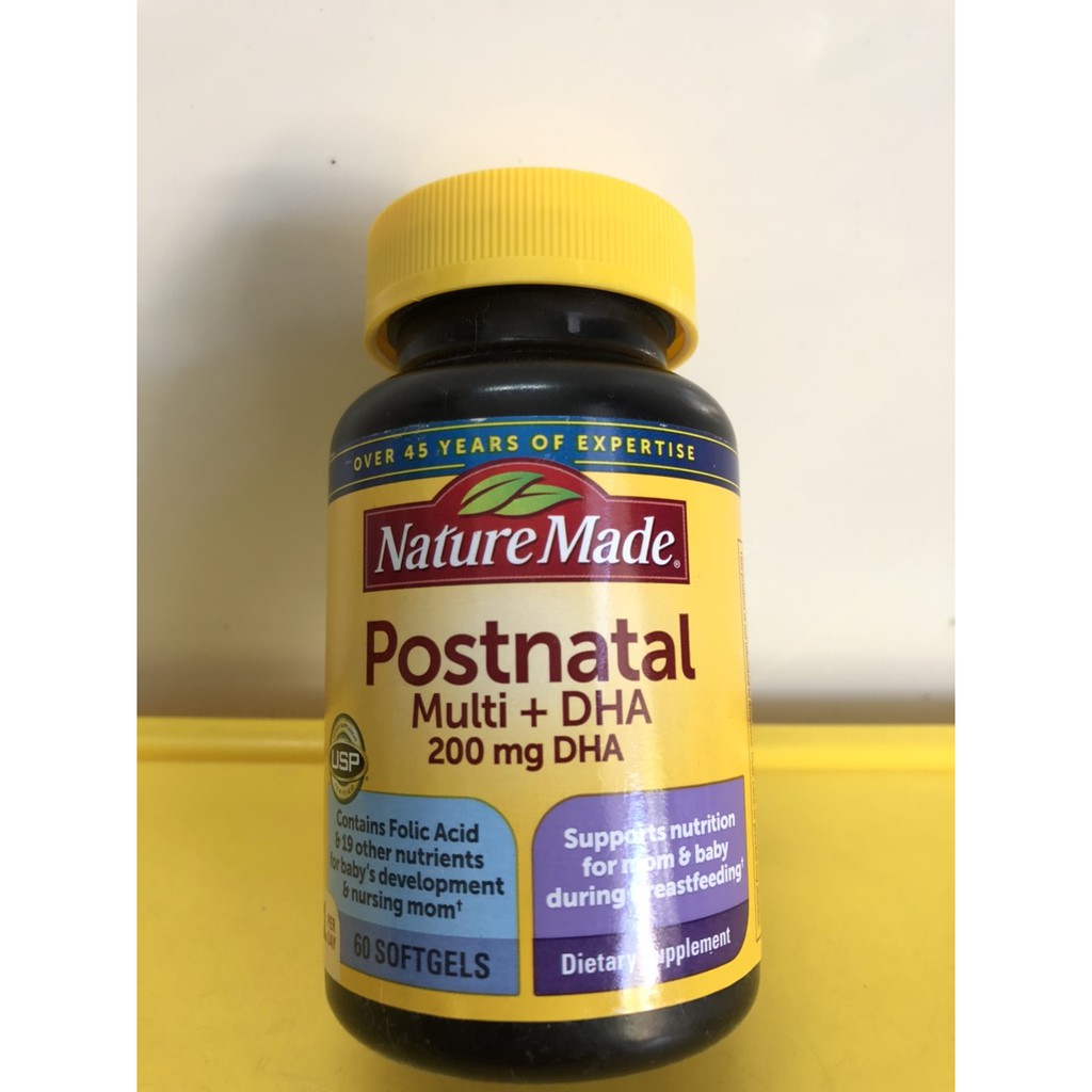 Nature Made Postnatal multi + DHA BỔ SUNG DINH DƯỠNG SAU SINH - 60 VIÊN HÀNG MỸ