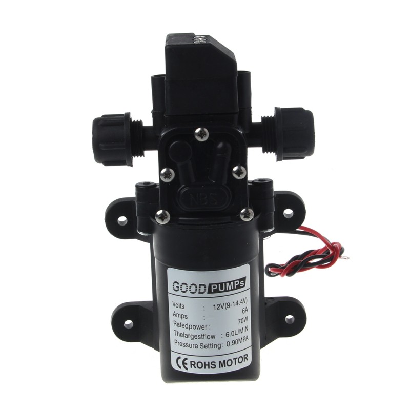 Máy bơm nước DC 12V 130PSI 6L/phút 70W áp suất cao
