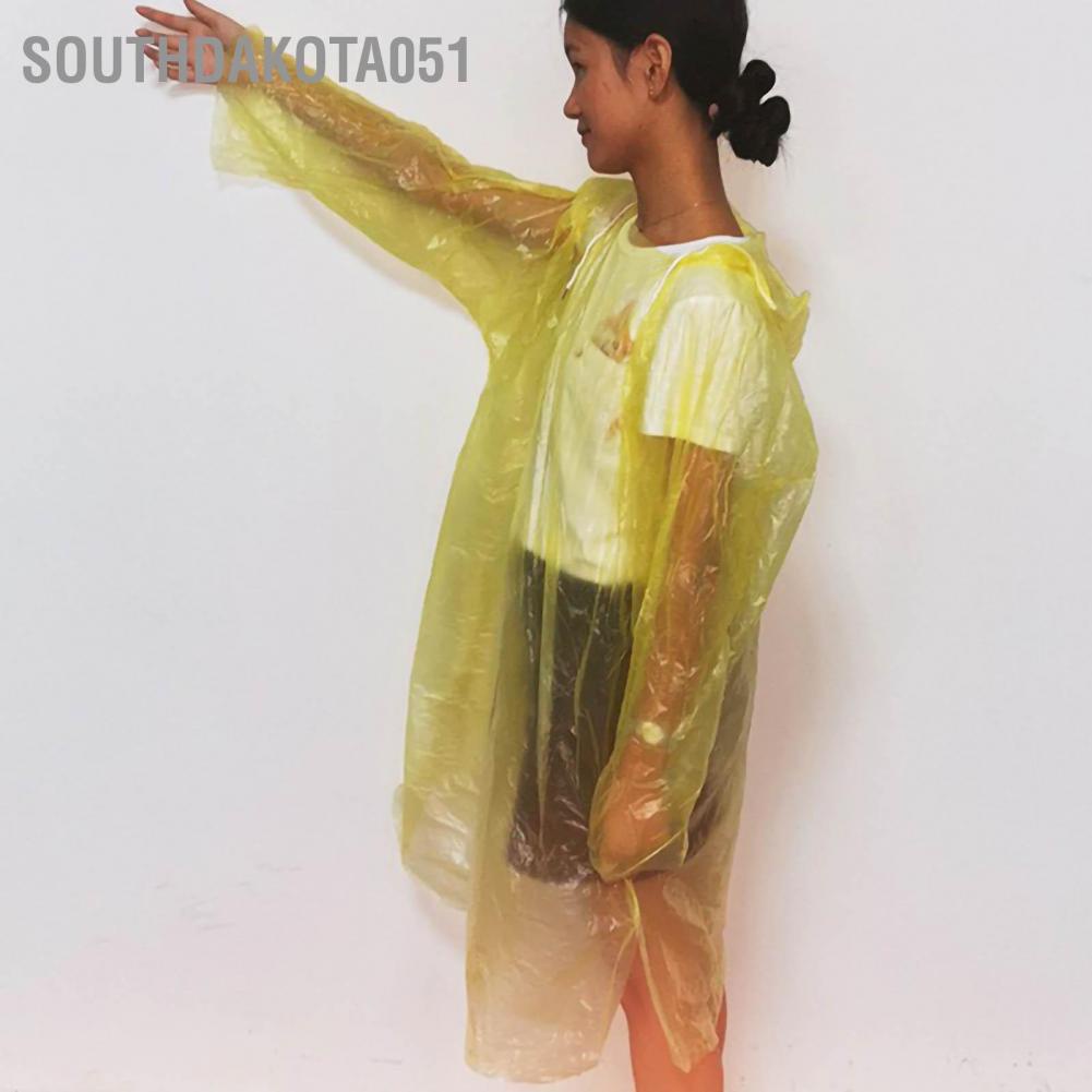 Southdakota051 Rain Ponchos Disposable Raincoat PE Raining Protection Cover for Emergency Mountaineering Travel