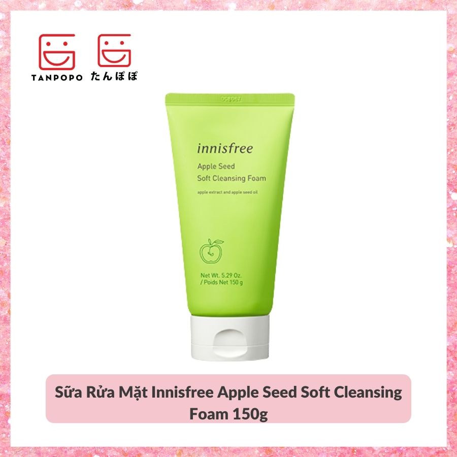 [Chính hãng]  Sữa Rửa Mặt Innisfree Apple Seed Soft Cleansing Foam 150g