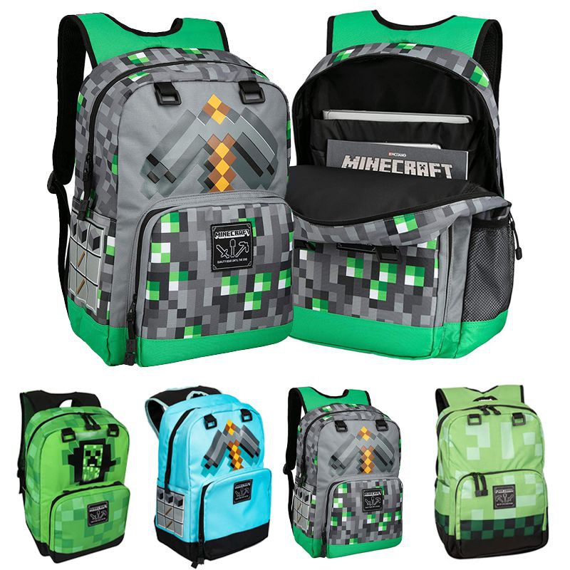 New Minecraft Tile Backpack School Bags Laptop Bag Travel Casual Boys Backpack