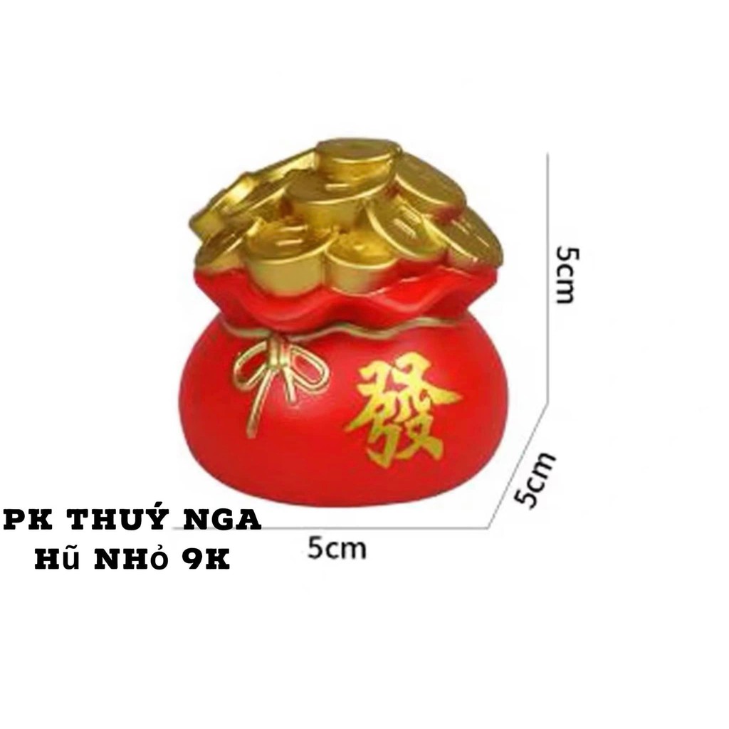 Hũ Tiền Vàng Trang Trí Bánh Kem