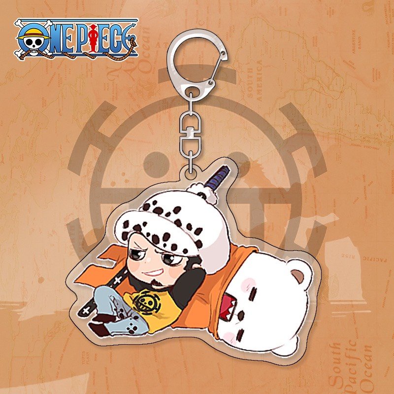 ( Mica trong acrylic ) Móc khóa anime ONE PIECE ĐẢO HẢI TẶC ver WANO chibi anime xinh xắn