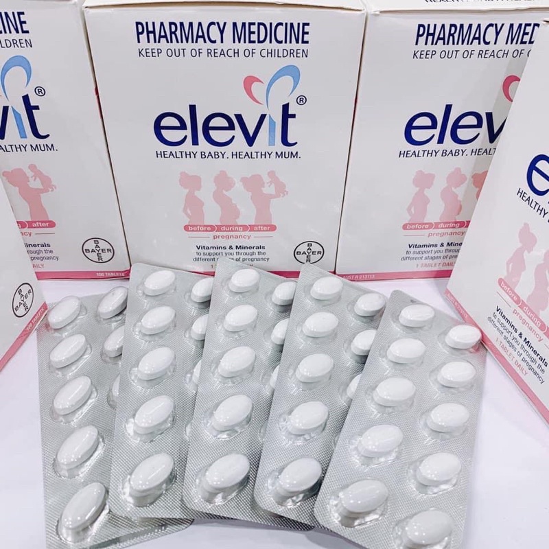 [Mã 254FMCGSALE giảm 8% đơn 500K] Vitamin Bầu Elevit chính hãng Úc 100 Viên