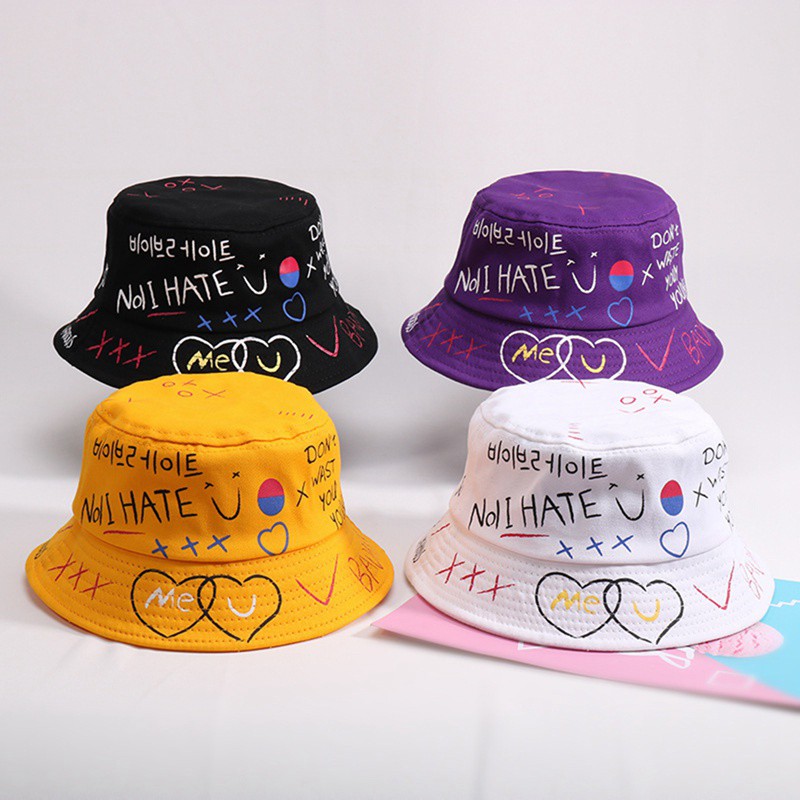 Mũ bucket thời trang mùa hè phong cách Hàn Quốc