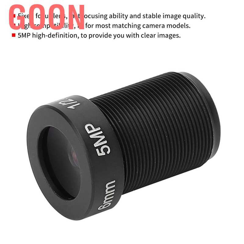 Ống Kính Camera Goon 5mp 6mm 1 / 2.5 Cho Giám Sát M12