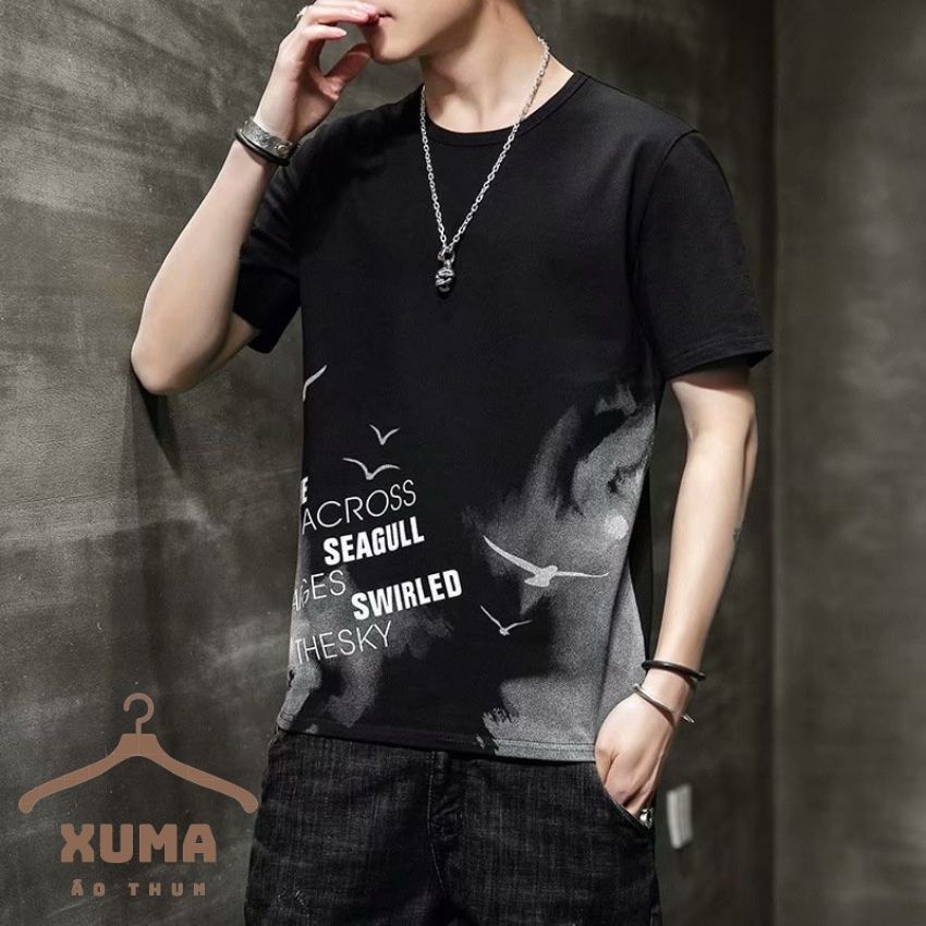 [ FREE SHIP ] Áo phông áo thun nam cổ tròn 4 chiều cotton trơn thun lạnh nhiều màu xuma