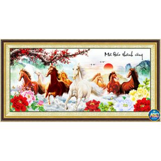 Tranh đá mã đáo thành công df222 lg1156