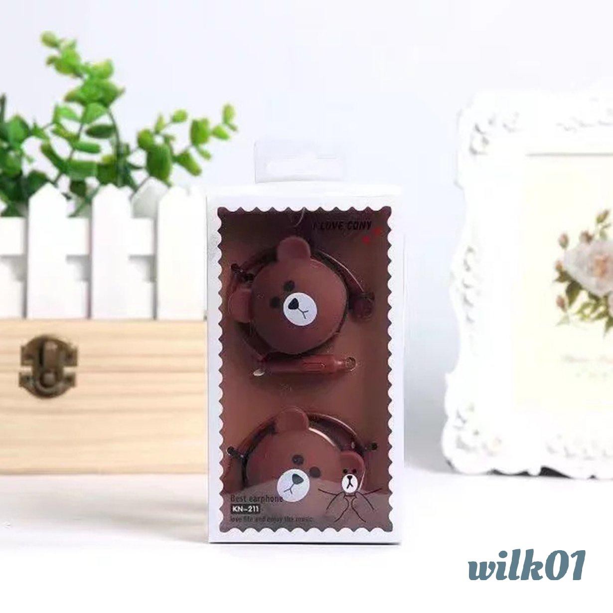 Tai Nghe Nhét Tai 3.5mm Họa Tiết Hoạt Hình Cho Điện Thoại Wilk01 | BigBuy360 - bigbuy360.vn