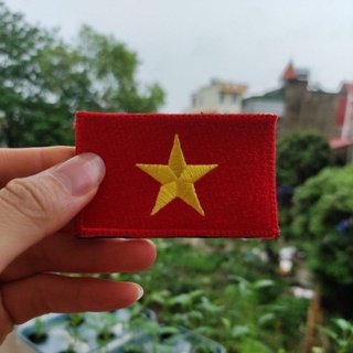 Patch vải nhám dính cờ Việt Nam, cờ đỏ sao vàng. sticke vietnam flag