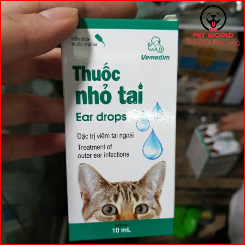 NHỎ TAI ĐẶC TRỊ VIÊM TAI CHÓ MÈO VEMEDIM 10ML