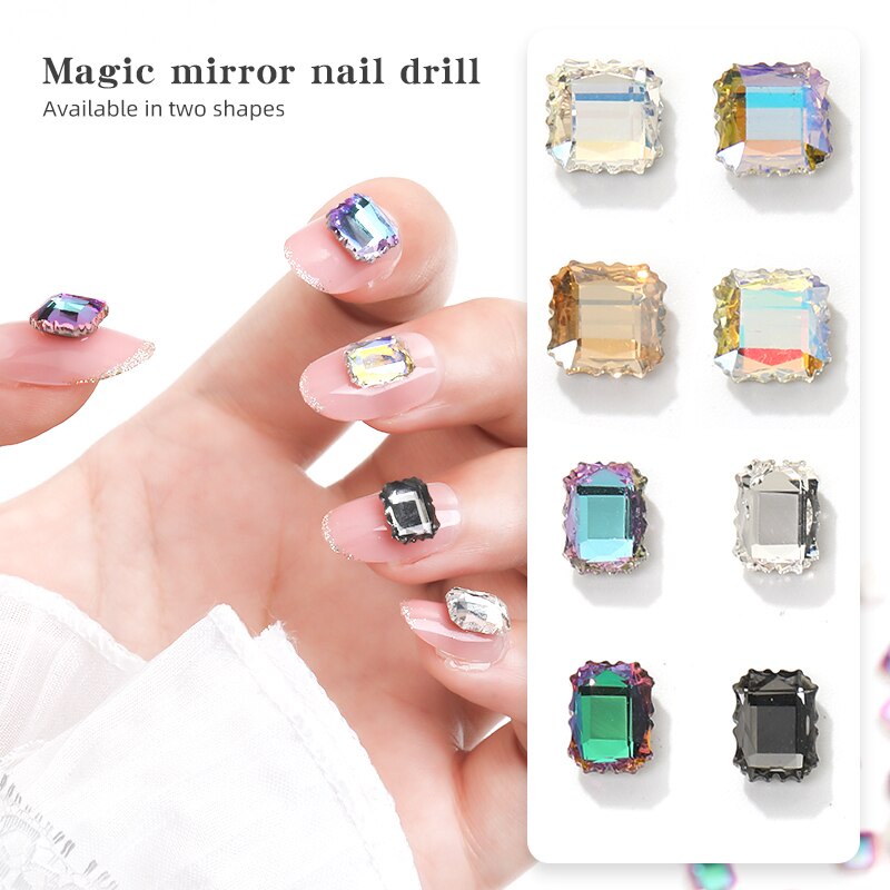 Set 10 Phụ Kiện Đá Pha Lê Trang Trí Móng Tay Sang Trọng