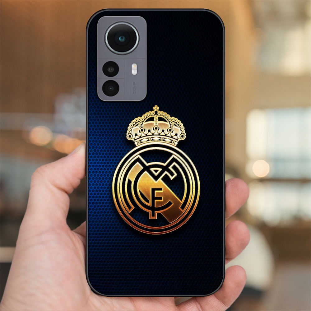 Ốp lưng Xiaomi 12 viền đen in hình Real Madrid