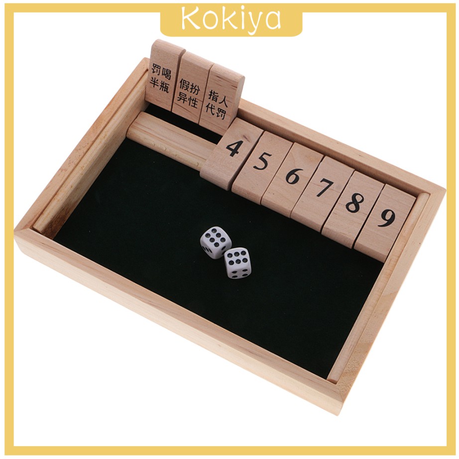 Bộ Đồ Chơi Board Game Shut The Box Kèm 2 Xúc Xắc Cho Người Lớn