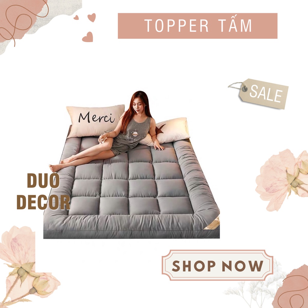 Topper nệm giá rẻ tấm topper nệm bảo vệ giường Duo Decor