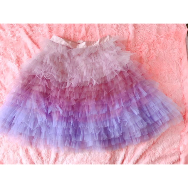 Chân váy phối màu ombre big size eo 97