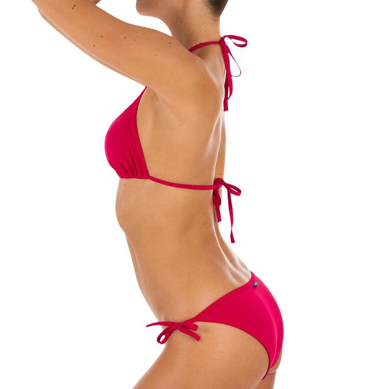 Quần bikini buộc dây hai bên sofy Decathlon Olaian màu đỏ