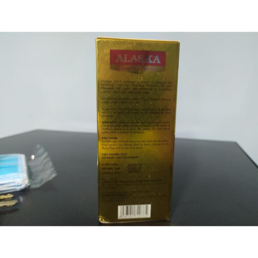 Dầu Cá Alaska Omega 3.6.9 Bổ Não, Tăng Cường Thị Lực, Giảm Nguy Cơ Mắc Bệnh Tim Mạch, đẹp da, chống lão hóa