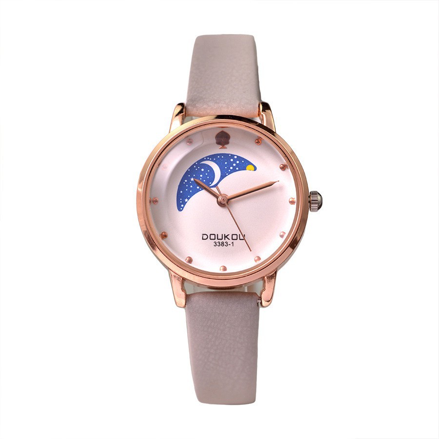 [ xả kho ] Đồng hồ nữ Doukou 66993 dây da cao cấp