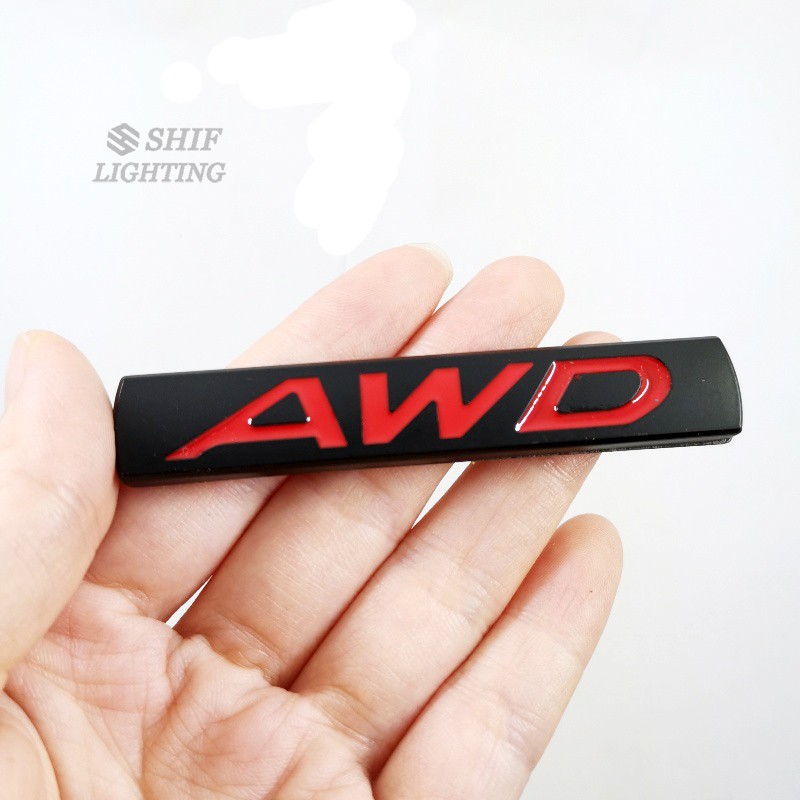 Miếng logo dán an chữ AWD bằng kim loại cá tính dành cho xe Mazda