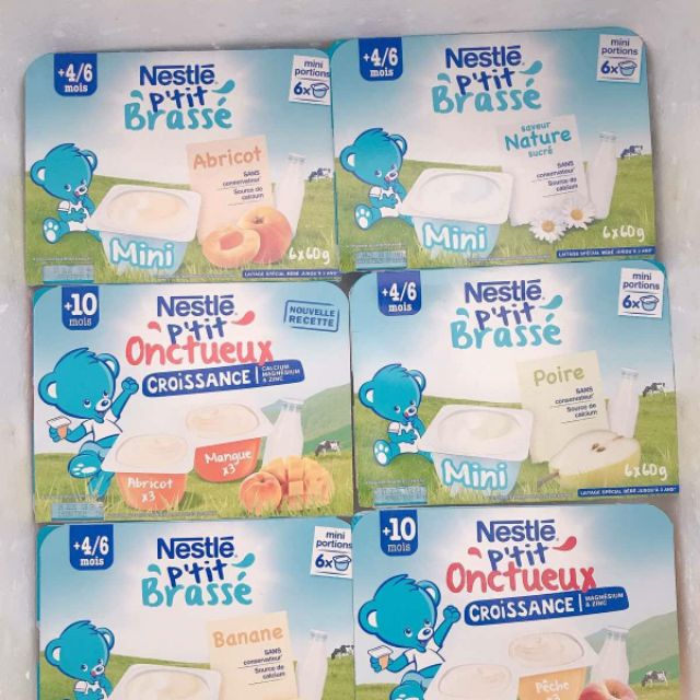 SỮA CHUA NESTLE PHÁP - CHO BÉ TỪ 4M - VỈ 6*60GR