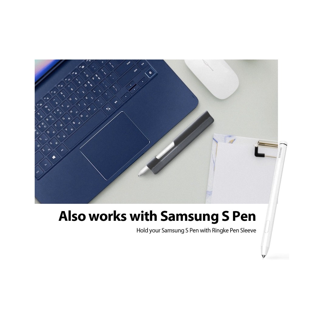 Ống Đựng Bút Cảm Ứng Ringke Bằng Da Nhân Tạo Cho Apple Pencil/Samsung S Pen Tiện Lợi