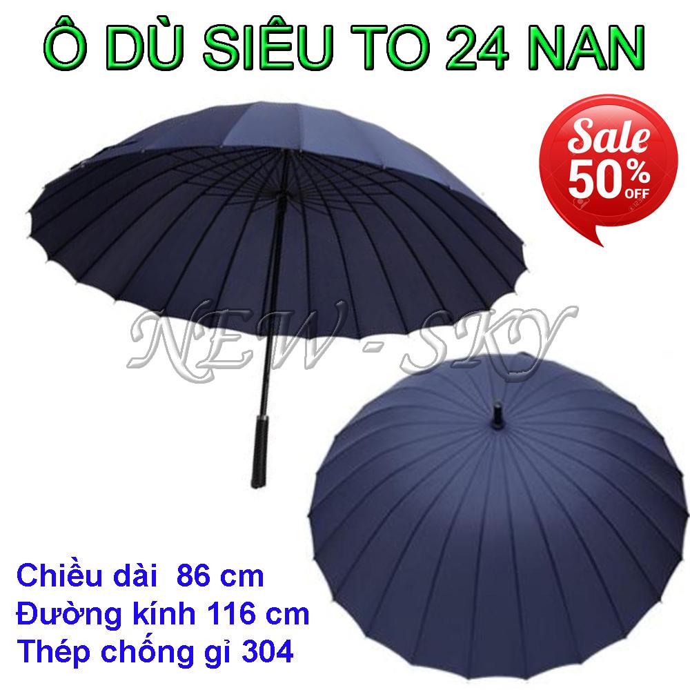 Ô Dù Che Mưa, Ô Dù Siêu To, Đường Kính Lên Đến 116 CM Dành Cho 3 Người Thiết Kế 24 Nan Thép 304L Không Rỉ