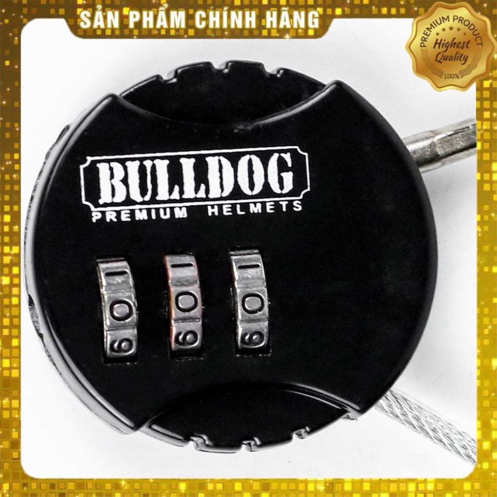 KHOÁ SỐ BULLDOG DÙNG ĐỂ KHOÁ CHỐNG TRỘM MŨ BẢO HIỂM - Kho đồ Phượt giá sỉ