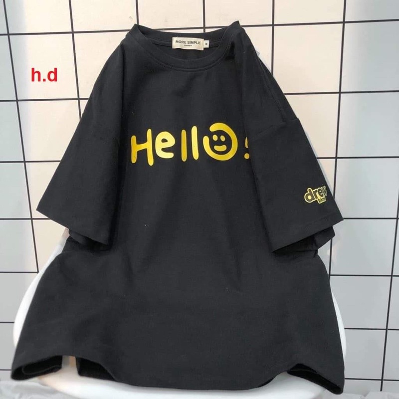 Áo Thun Trend Hello mặt mếu Áo new 100%Unisex nam nữ Hot 2022 Basic cotton loại 1 giá rẻ
