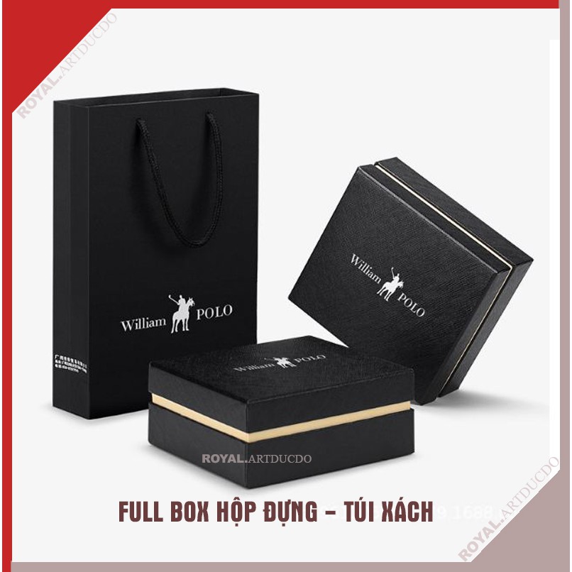 Thắt lưng da nam - dây nịt nam da bò thật 100% - dùng khóa tự động - Full box hộp đựng cao cấp