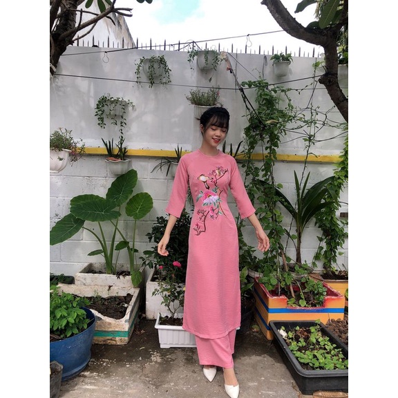 Áo lam đi chùa, đồ lam, đồ phật tư, đồ đi chùa, bộ áo dài lụa