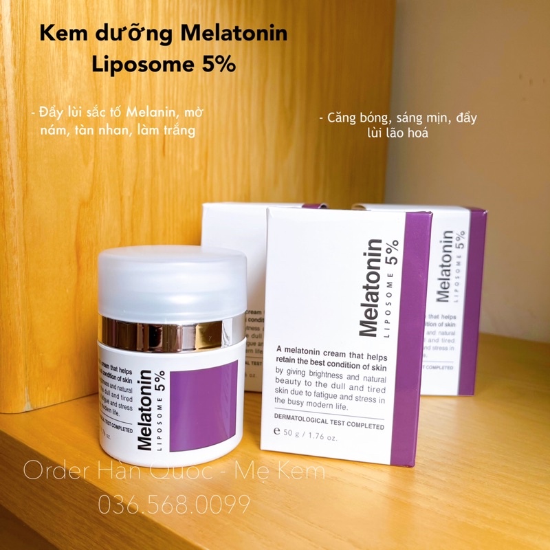 Kem dưỡng trắng mờ nám Melatonin Liposome 5% Maxclinic