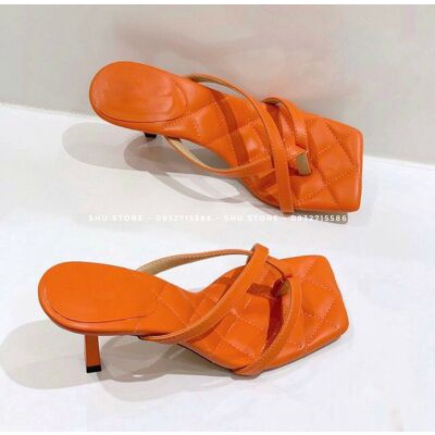 Guốc xỏ ngón chần ô Shu Store - Guốc nữ thời trang xinh xắn