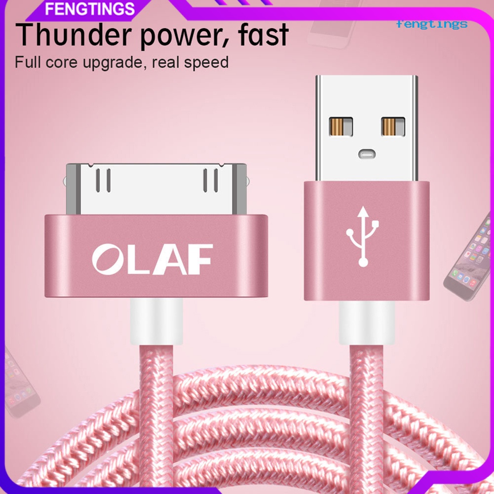 Dây cáp sạc dữ liệu USB dài 100cm cho iPhone 4/4S iPad 1 2 3