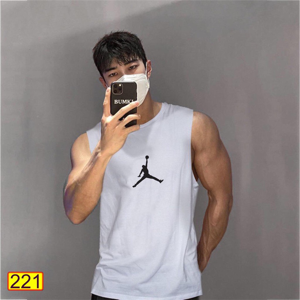 Áo Ba Lỗ Tập Gym Sát Nách Thể Thao Nam Nữ 221 Thun Lạnh TANKTOP Cậu Bé Bóng Rổ