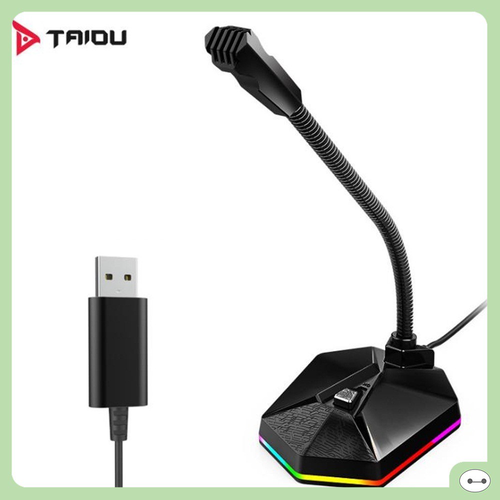 [Mã SKAMSALE03 giảm 10% đơn 200k] MICROPHONE THU ÂM TAIOU TSP201 LED RGB