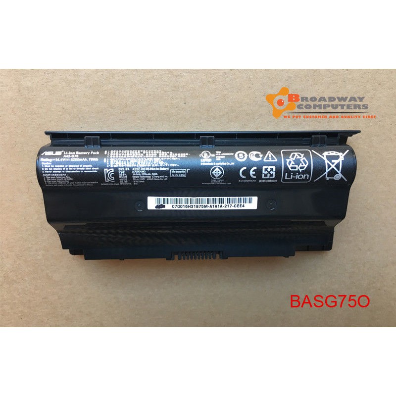 ⚡️[Pin zin] Pin Laptop ASUS G75 (A42-G75) - G75 G75 3D G75V G75V 3D G75VM G75VM 3D G75VW G75VW 3D G75VX G75VX