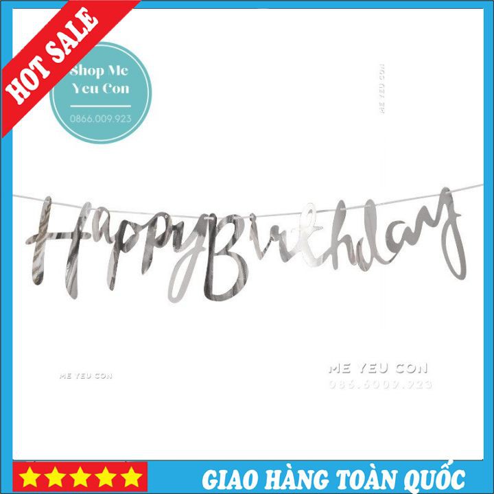 Dây Chữ HAPPY BIRTHDAY Trang Trí Sinh Nhật, Phụ Kiện Sinh Nhật Rẻ Đẹp, Trang Trí Tiệc Thôi Nôi Cho Bé FREESHIP