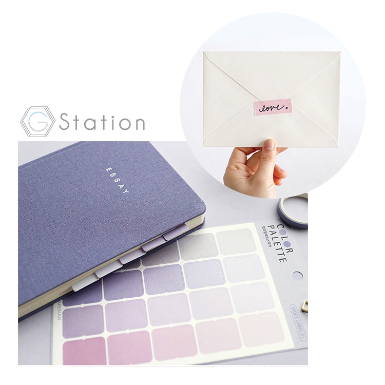 Combo 04 tờ sticker dán sổ vuông tròn dùng dán trang trí sketchbook/ tập vở/ nhật ký - VP090